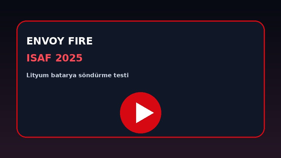 Envoy Fire ISAF 2025 — test gaszenia baterii