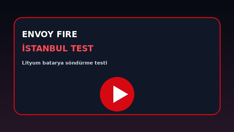 Test gaszenia baterii litowej — Stambuł